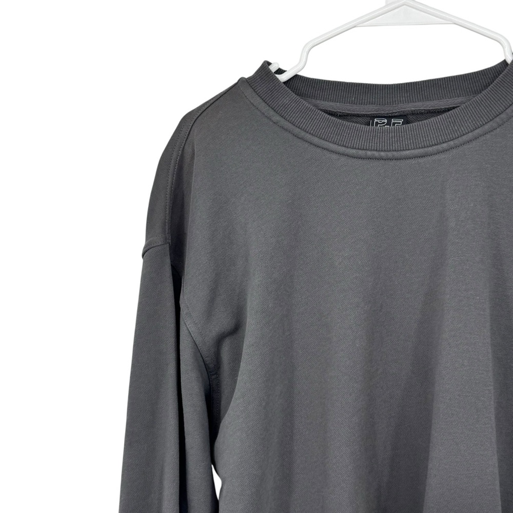 Women’s P.E. Nation Size Small Gray/Cream Sweatshirt w Open Back & Buckle Tie - Picture 2 of 10